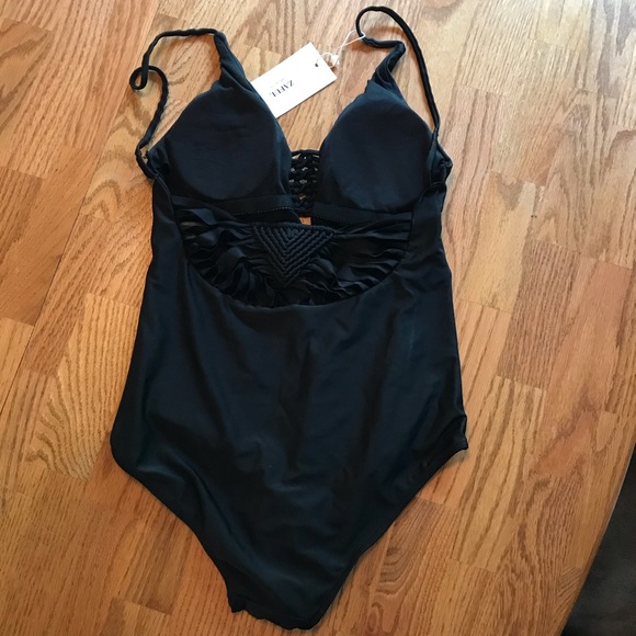 NWT Zaful Black Spaghetti Strap Swimsuit (L) - Picture 11 of 16